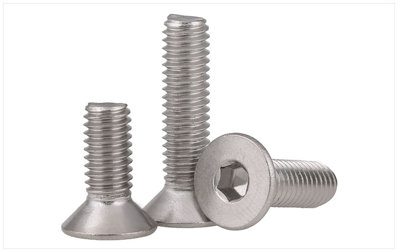 304不銹鋼平頭螺絲沉頭內六角螺絲釘6