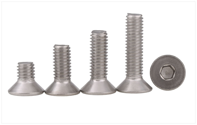 304不銹鋼平頭螺絲沉頭內六角螺絲釘2