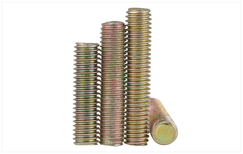 鍍彩鋅全牙螺桿全螺紋絲桿牙條通絲雙頭牙 家具鏈接螺絲螺栓6