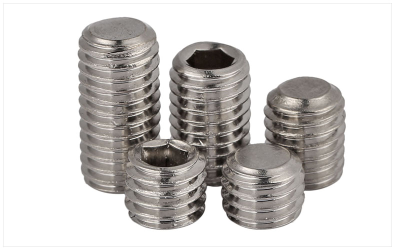 304不銹鋼平端緊定螺絲 內(nèi)六角無頭螺釘 機米 頂絲10