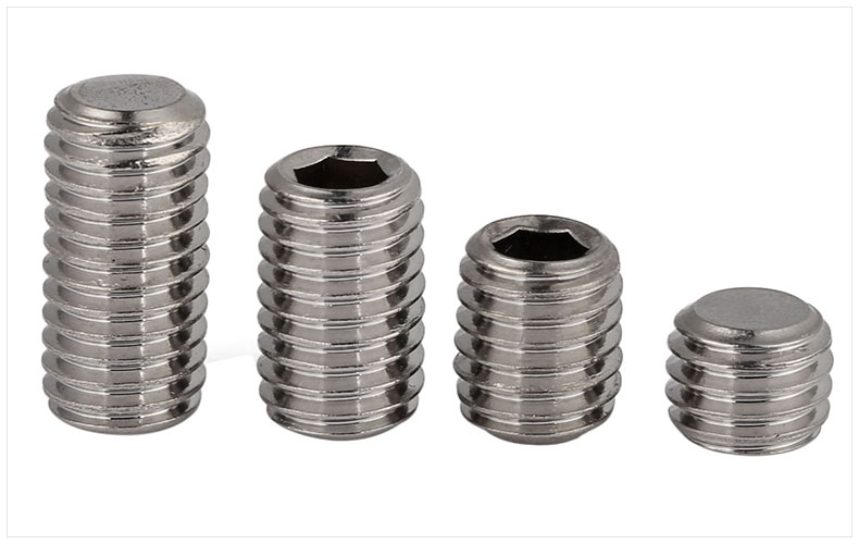 304不銹鋼平端緊定螺絲 內(nèi)六角無頭螺釘 機米 頂絲6