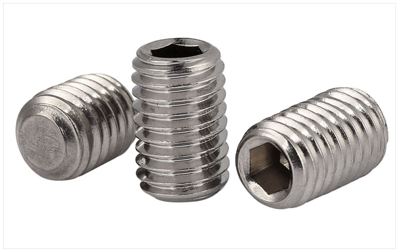 304不銹鋼平端緊定螺絲 內(nèi)六角無頭螺釘 機米 頂絲8