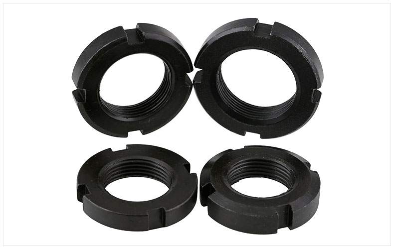 標(biāo)準(zhǔn)國(guó)標(biāo) GB812圓螺母 開(kāi)槽螺母 止退螺母 四槽螺母3