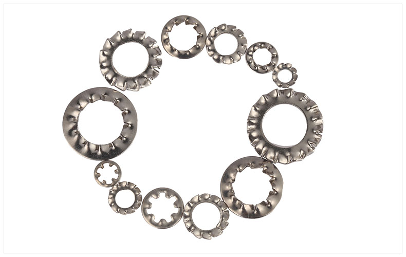 不銹鋼鎖緊墊圈 外內(nèi)鋸齒墊多齒防滑止動防松墊片